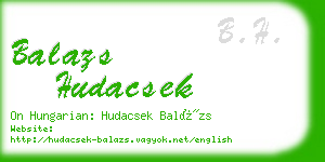 balazs hudacsek business card